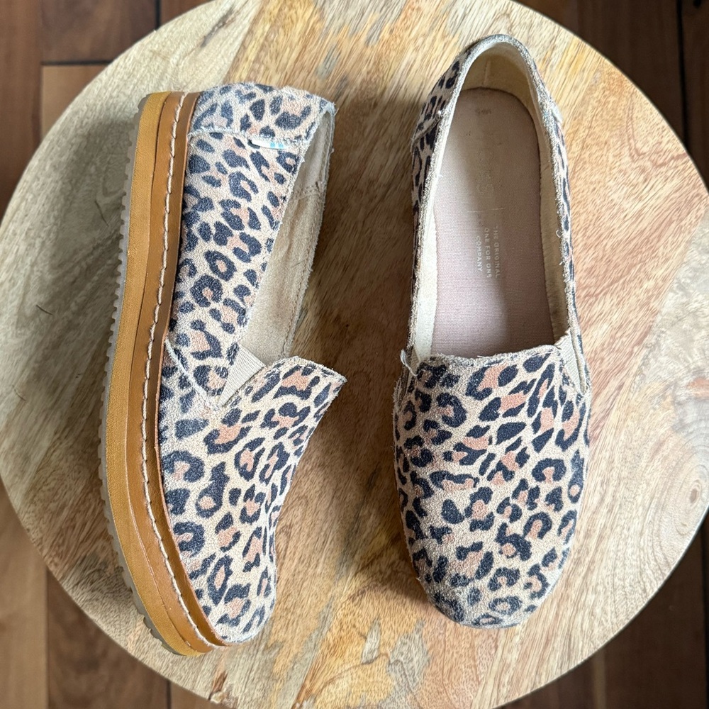 TOMS Women's Print Suede Palma Wrap Slip-On Shoes Sz: 6